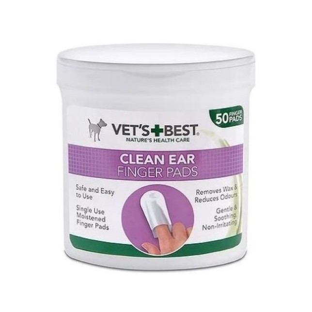 VET'S BEST - מגבונים לניקוי אוזניים מתלבשים על האצבע VET'S BEST - מגבונים לניקוי אוזניים מתלבשים על האצבע